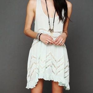 Free People Intimately Voile and Lace Trapeze Slip